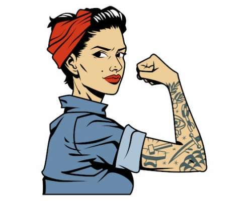 strong woman as symbol for empowerment