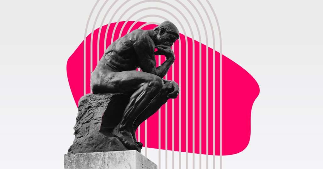 Five Team Development Models, Illustration with Thinking Man