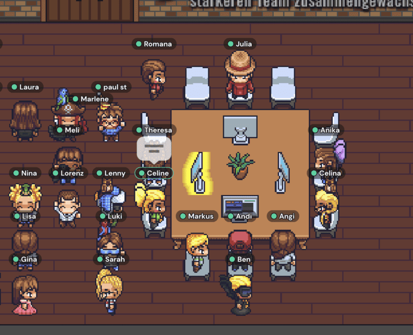 a screenshot out of gather town