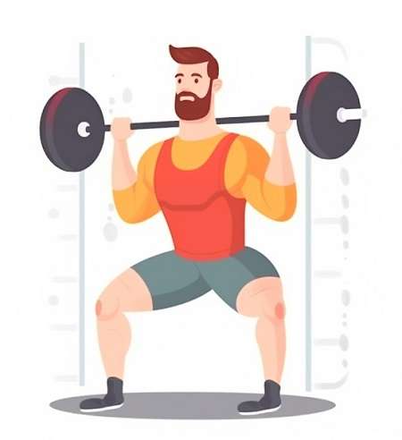 man trains hard in a gym