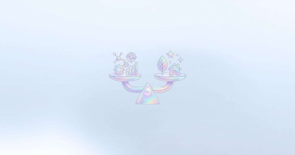 Work-life balance survey dashboard showing employee wellbeing scores across six dimensions